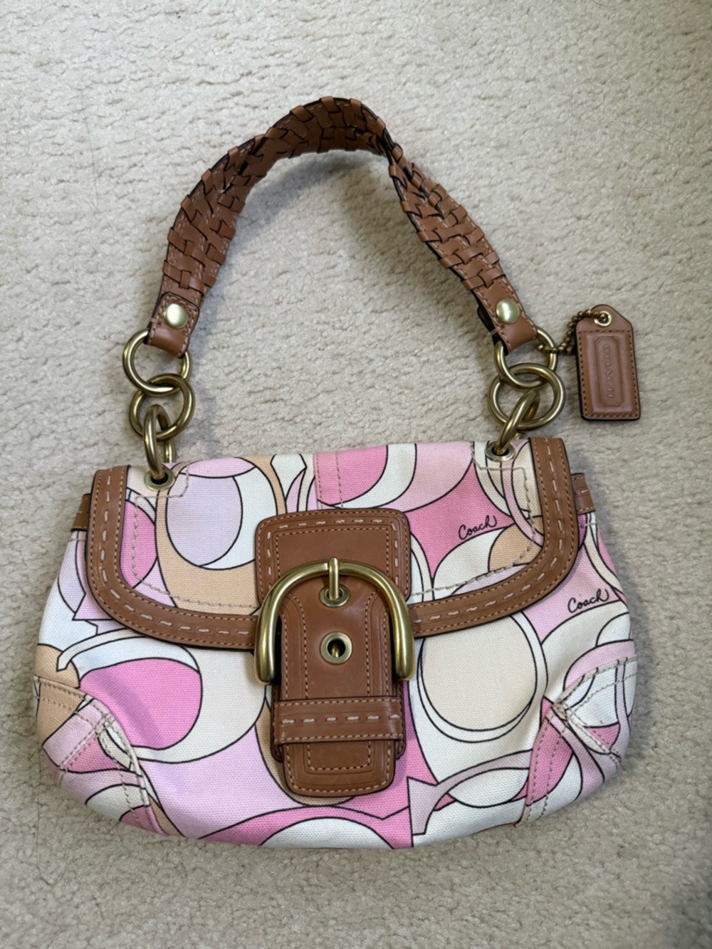 Coach SoHo Shoulder Bag with braided strap.